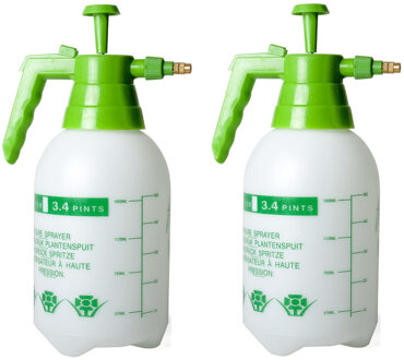 Gerimport Set van 2x stuks drukspuit/plantensproeier 1,5 L