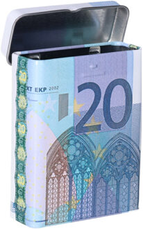 Gerimport Sigarettendoosje of klein blikje - metaal - 20 euro