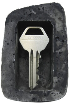 Gerimport Sleutel opbergsteen - kunststof - 5 x 8 cm - voor buiten - sleutels opbergen