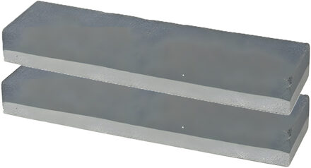 Gerimport slijpsteen / wetsteen - 2x - 20 cm - dubbelzijdig - fijne en grove korrel