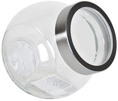 Gerimport Snoeppot/voorraadpot 1500 ml - glas - 17 x 13 x 16 cm - transparant