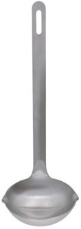Gerimport Soep/saus opscheplepel - metaal - zilver - 27 cm - keukengerei - soeplepel