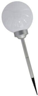 Gerimport Solar tuinlamp/prikspot grote bol - op zonne-energie - H56 cm - tuinverlichting