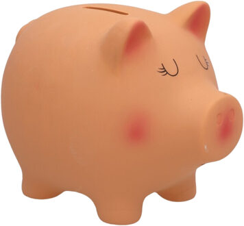 Gerimport Spaarvarken - roze - keramiek - 17 x 13 x 14 cm - spaarpot varken - spaarpot