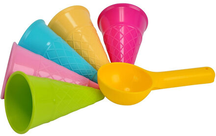 Gerimport Speelgoed ijsjes - zandvormen - 6-delig