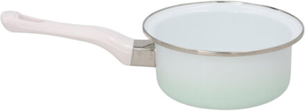 Gerimport Steelpan / sauspan - alle warmtebronnen - wit - D16 cm - emaille