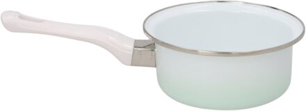 Gerimport Steelpan / sauspan - alle warmtebronnen - wit - D18 cm - emaille
