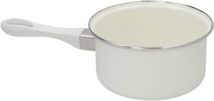 Gerimport Steelpan / sauspan - alle warmtebronnen - wit - D18 cm - emaille