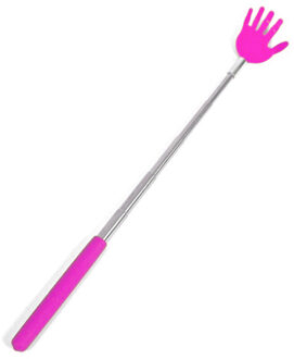 Gerimport Stevige handjes uitschuifbare ruggenkrabber 65 cm roze