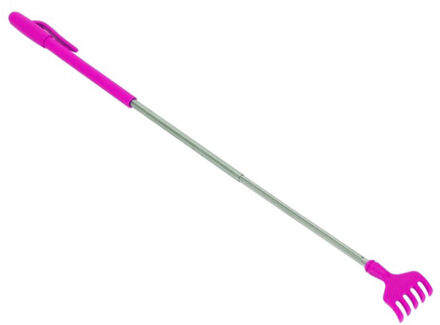 Gerimport Stevige harken uitschuifbare ruggenkrabber 40 cm roze