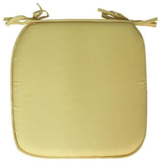 Gerimport Stoelkussen Anna - binnen/buiten - geel - 39x3cm - polyester