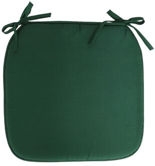 Gerimport Stoelkussen - binnen/buiten - donkergroen - 39x3 cm - polyester - tuinstoelkussens