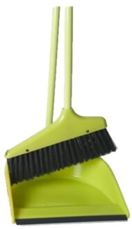 Gerimport Stoffer en blik met lange steel - 24 x 82 cm - groen