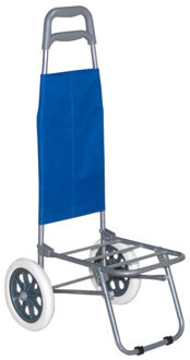 Gerimport Strand/beach trolley - aluminium - max 30 kilo - opvouwbaar - met opbergvakje