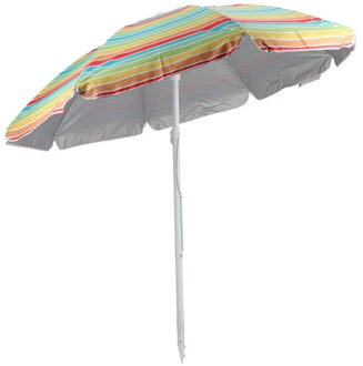 Gerimport Strandparasol Iris 220 X 210 Cm Aluminium Gestreept