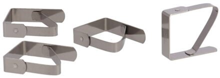 Gerimport Tafelkleed klem - 12x - RVS - 5 x 4 cm - tafelzeil klemmen