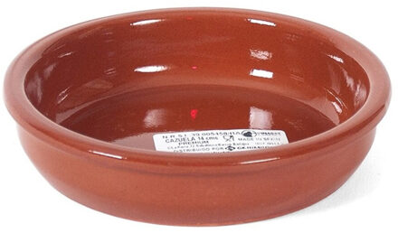 Gerimport Tapas bakje/schaaltje - Bilbao - 14 cm - aardewerk - oranje - serveerschaaltje