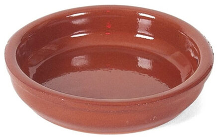 Gerimport Tapas bakje/schaaltje - Bilbao - mini - 10 cm - aardewerk - oranje - serveerschaaltje