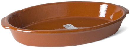 Gerimport Tapas bord - 44 cm - aardewerk - bruin - serveerschaal - ovenschaal