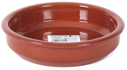 Gerimport Tapas bord/schaal - Bilbao - 18 cm - aardewerk - oranje - serveerschaal