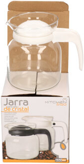 Gerimport Thee/koffie pot met wit deksel en handvat 0,65 liter - Theepotten