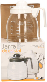 Gerimport Thee/koffie pot met wit deksel en handvat 1 liter - Theepotten