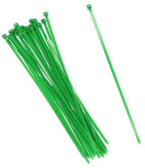 Gerimport tie-wraps/kabelbinders - 30x stuks - groen - kunststof - 45 cm