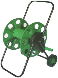 Gerimport Tuinslang haspel/trolley voor 40 meter slang groen
