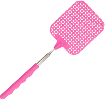 Gerimport Uitschuifbare Vliegenmepper - roze - 26 tot 72 cm