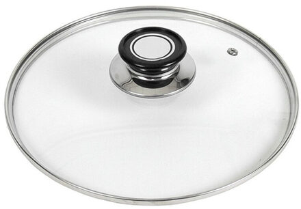 Gerimport Universele pannendeksel - voor pannen van D17.5 cm - glas - voor steelpan/sauspan -pannendeksel