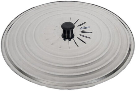 Gerimport Universele spatdeksel/pannendeksel voor pannen - RVS - D36 cm - Kookpannen accessoires
