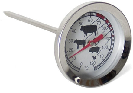 Gerimport Vlees thermometer 0-120 graden celcius RVS 12 cm