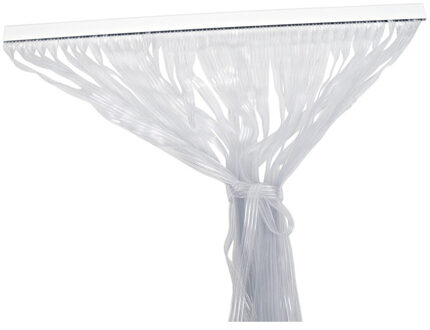 Gerimport Vliegengordijn - wit - polyester stroken - anti vliegen / insecten gordijn - 90 x 210 cm