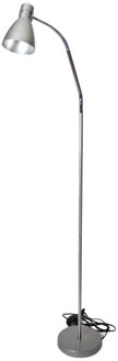 Gerimport Vloerlamp - staand - grijs - 140 cm - leeslamp / sfeerverlichting