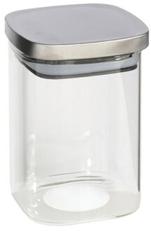 Gerimport Voedsel/etenswaren bewaren voorraadpot 1400 ml glas met RVS deksel