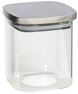 Gerimport Voedsel/etenswaren bewaren voorraadpot 800 ml glas met RVS deksel