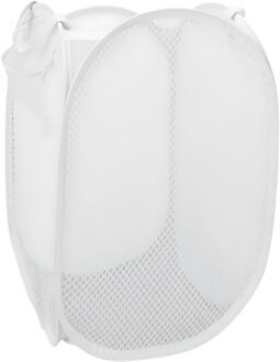 Gerimport Wasmand flexibel/opvouwbaar - wit - kunststof - 30 x 30 x 50 cm - 55 liter