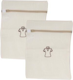 Gerimport waszakken Iris - 2x - 29 x 37 cm - voor delicaat wasgoed - lingerie/bh waszak