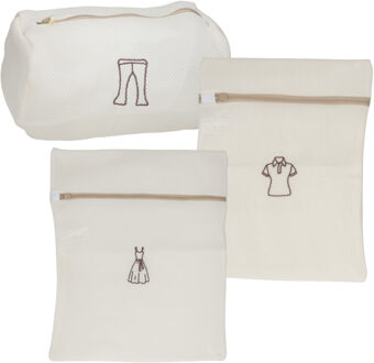 Gerimport waszakken Iris set - 3 formaten - voor delicaat wasgoed - lingerie/bh waszak