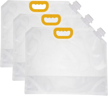 Gerimport Watercontainer - 3x - 10L - transparant - met tapkraan - opvouwbaar - jerrycan - waterzak