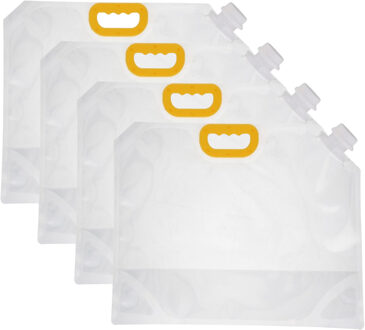 Gerimport Watercontainer - 4x - 10L - transparant - met tapkraan - opvouwbaar - jerrycan - waterzak