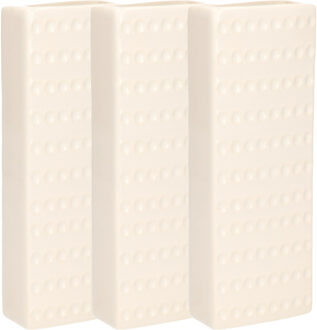 Gerimport Waterverdamper - 3x - wit - keramiek - 400 ml - radiatorbak luchtbevochtiger - 7,4 x 18,6 cm