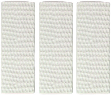 Gerimport Waterverdamper - 4x - creme wit - keramiek - 400 ml - radiatorbak luchtbevochtiger - 7,4 x 18,6 cm