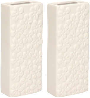 Gerimport Waterverdamper - 4x - wit - keramiek - 400 ml - radiatorbak luchtbevochtiger - 7,4 x 17,7 cm