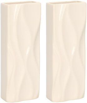 Gerimport Waterverdamper - 4x - wit - keramiek - 400 ml - radiatorbak luchtbevochtiger - 7 x 18,5 cm