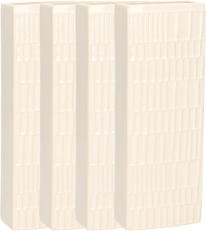 Gerimport Waterverdamper - 5x - wit - keramiek - 400 ml - radiatorbak luchtbevochtiger - 7,4 x 18,6 cm