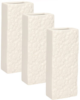 Gerimport Waterverdamper - 6x - creme wit - keramiek - 400 ml - radiatorbak luchtbevochtiger - 7,4 x 17,7 cm