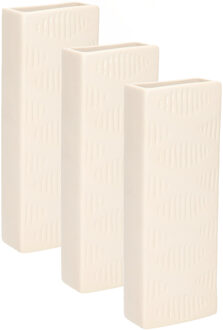 Gerimport Waterverdamper - 6x - creme wit - keramiek - 400 ml - radiatorbak luchtbevochtiger - 7 x 18,5 cm