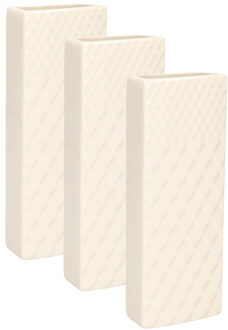 Gerimport Waterverdamper - 6x - ivoor wit - keramiek - 400 ml - radiatorbak luchtbevochtiger - 7 x 18,5 cm