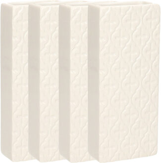 Gerimport Waterverdamper - 6x - wit - keramiek - 400 ml - radiatorbak luchtbevochtiger - 7,4 x 17,7 cm